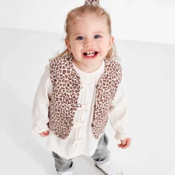 Truien & Vesten|Shirts & Blouses*Prénatal peuter blouse, gilet & broek Dark Off-White
