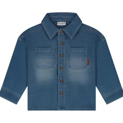 Shirts & Blouses|Shirts & Blouses*Prénatal peuter blouse lange mouwen effen blauw Light Blue Denim
