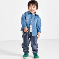 Shirts & Blouses|Shirts & Blouses*Prénatal peuter blouse lange mouwen effen blauw Light Blue Denim