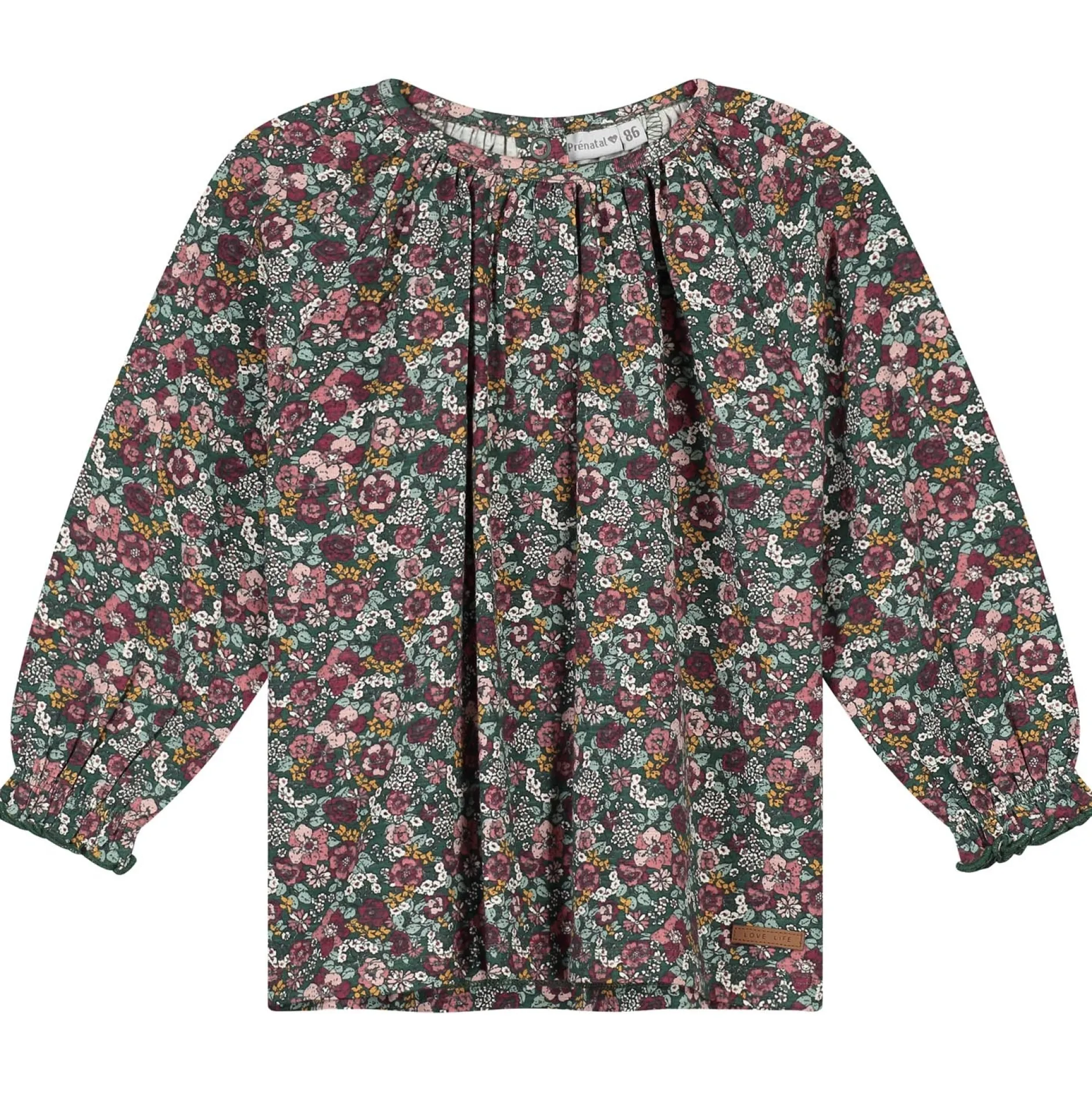 Shirts & Blouses|Shirts & Blouses*Prénatal peuter blouse lange mouwen bladeren multi Dark Bottle Green