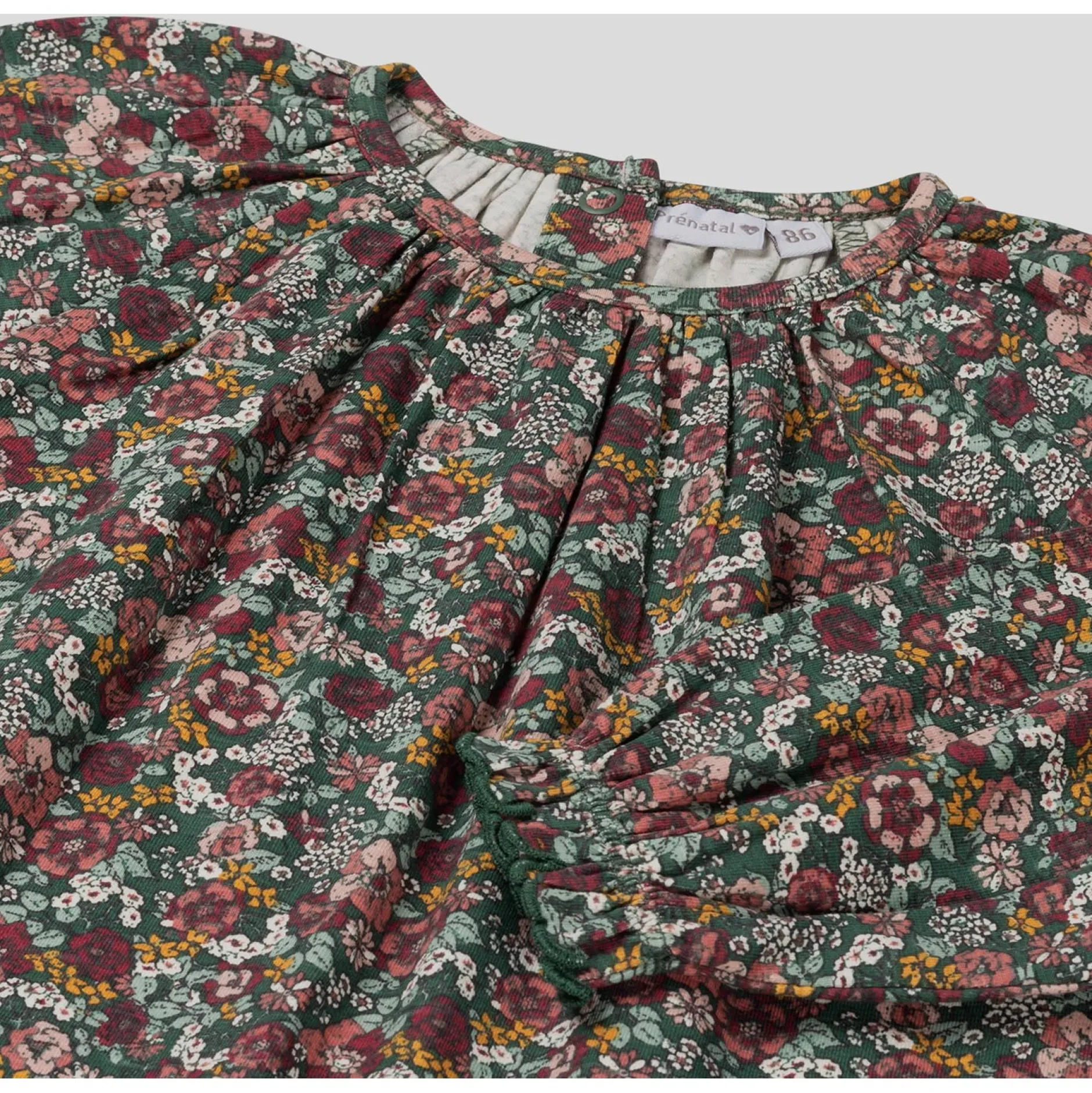 Shirts & Blouses|Shirts & Blouses*Prénatal peuter blouse lange mouwen bladeren multi Dark Bottle Green