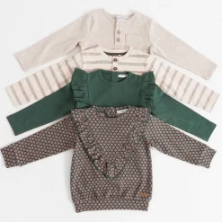 Shirts & Blouses|Shirts & Blouses*Prénatal peuter blouse lange mouwen bladeren multi Dark Bottle Green