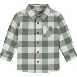 Shirts & Blouses|Shirts & Blouses*Prénatal peuter blouse lange mouwen ruit groen Light Khaki Green