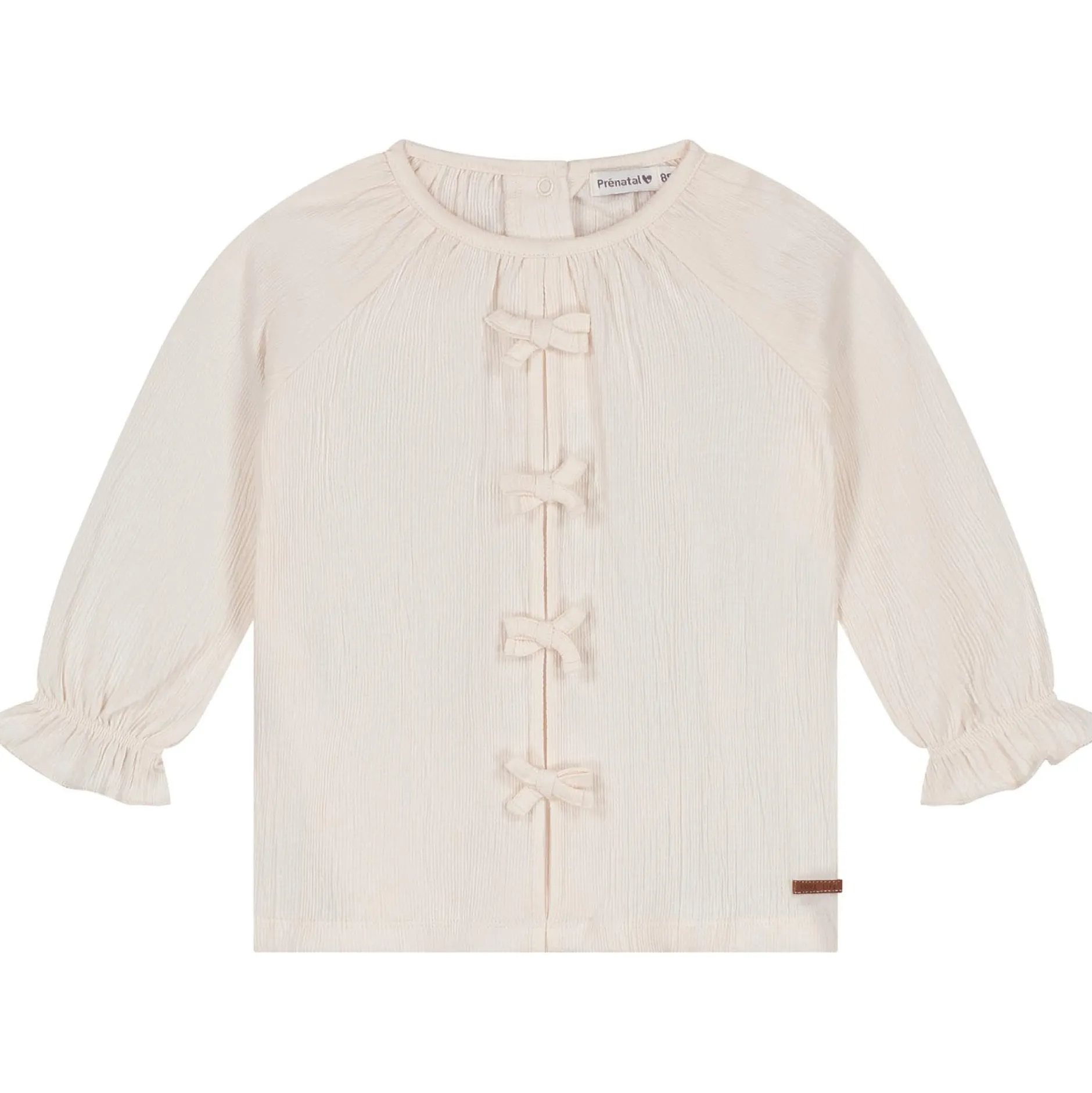 Shirts & Blouses|Shirts & Blouses*Prénatal peuter blouse lange mouwen effen wit Dark Off-White