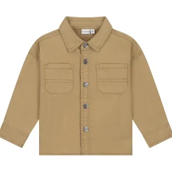 Shirts & Blouses|Shirts & Blouses*Prénatal peuter blouse lange mouwen effen bruin Dark Yellow Brown