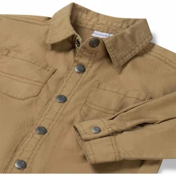 Shirts & Blouses|Shirts & Blouses*Prénatal peuter blouse lange mouwen effen bruin Dark Yellow Brown