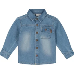 Shirts & Blouses|Shirts & Blouses*Prénatal peuter blouse lange mouwen effen denim Mid Blue Denim