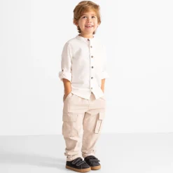 Shirts & Blouses|Shirts & Blouses*Prénatal peuter blouse lange mouwen effen wit Dark Off-White
