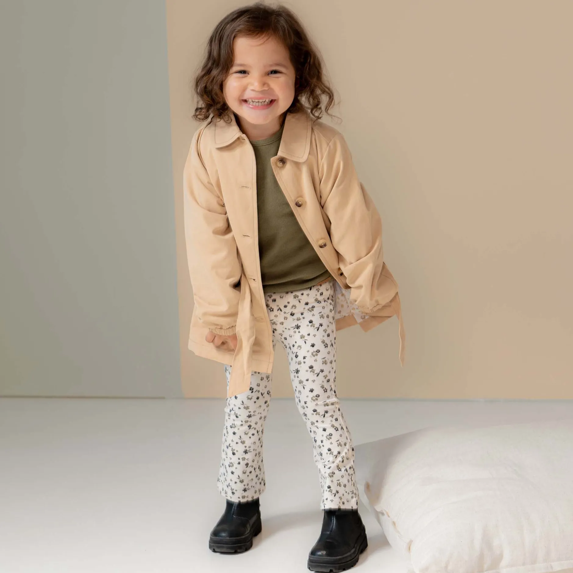 Broeken & Leggings|Broeken & Leggings*Prénatal peuter broek all over print bruin Light Brown Melange