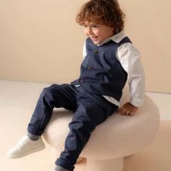 Broeken & Tuinbroeken|Broeken & Leggings*Prénatal peuter broek effen blauw Dark Bluegrey