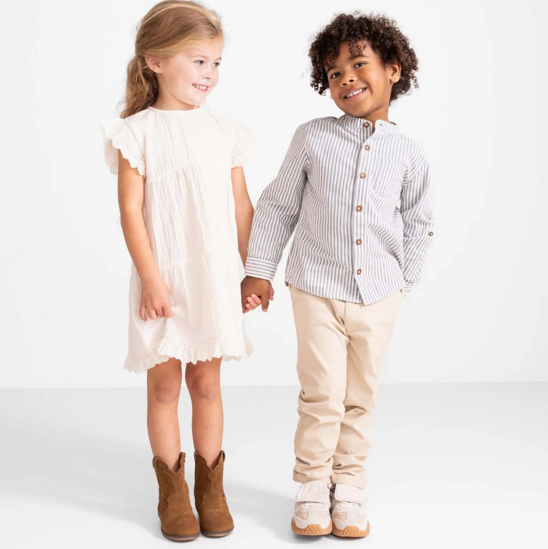 Broeken & Tuinbroeken|Broeken & Leggings*Prénatal peuter broek effen beige Light Beige Grey