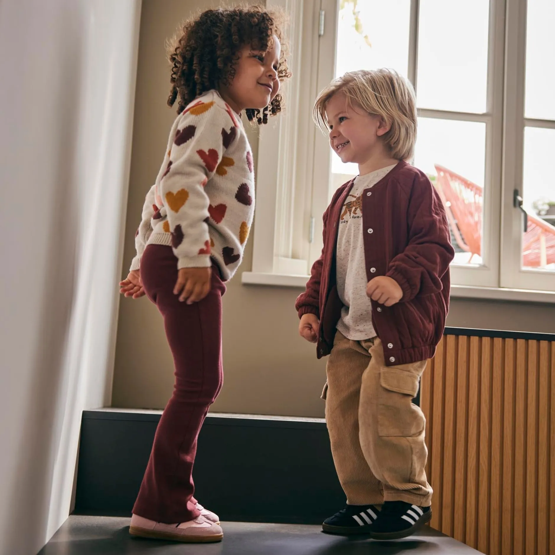 Broeken & Tuinbroeken|Broeken & Leggings*Prénatal peuter broek effen beige Soft Bisquit