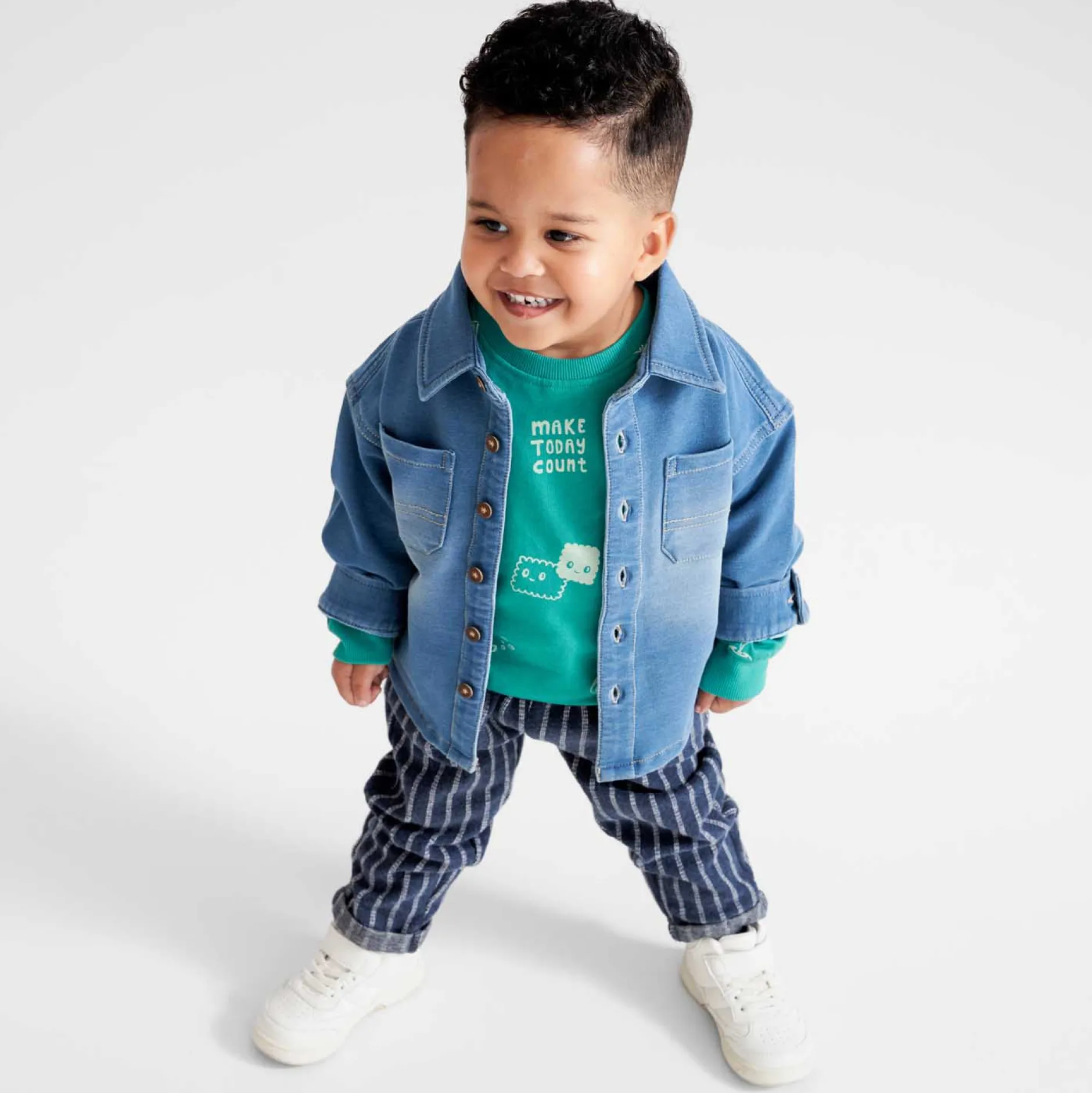 Broeken & Tuinbroeken|Broeken & Leggings*Prénatal peuter broek strepen blauw Dark Grey Blue Melan