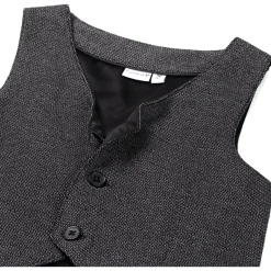Truien & Vesten|Vesten*Prénatal peuter gilet mouwloos effen grijs Grey Melee Dark