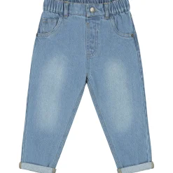 Jeans|Broeken & Tuinbroeken*Prénatal peuter jeans  effen blauw Mid Blue Denim