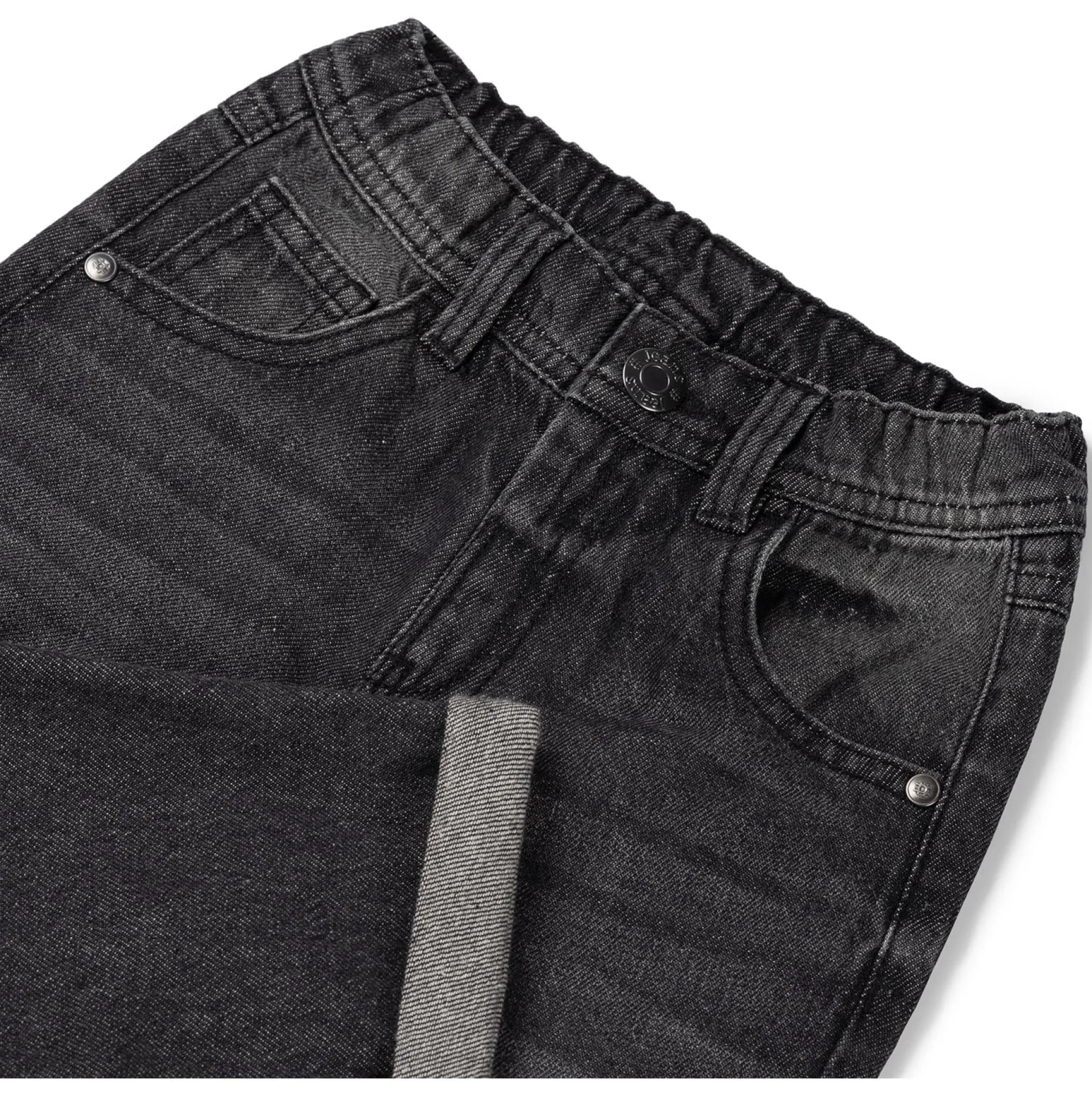 Jeans|Broeken & Tuinbroeken*Prénatal peuter jeans loose fit effen grijs Dark Grey Denim