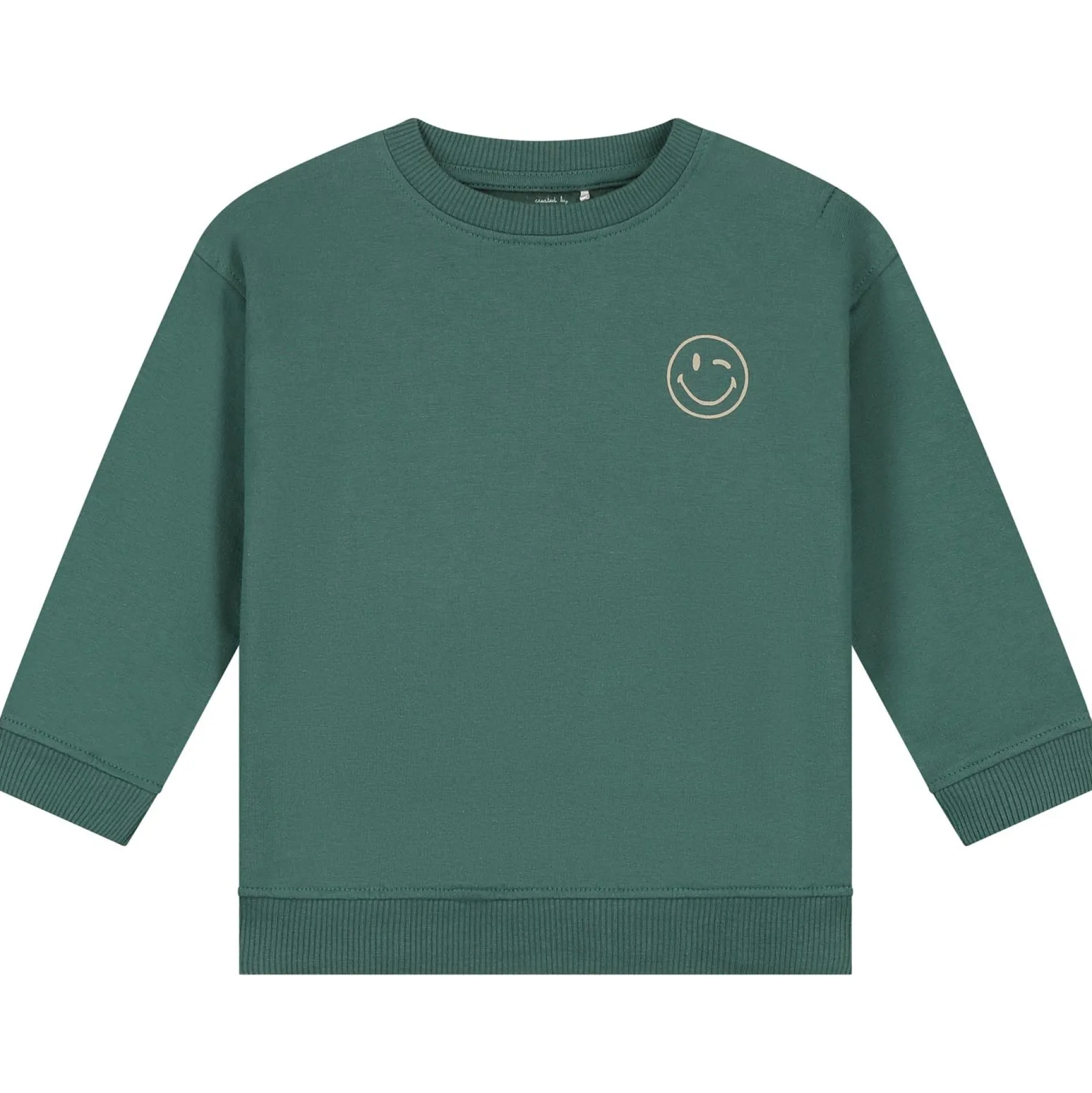 Truien & Vesten|Truien & Sweaters*Prénatal peuter joggingpak lange mouwen effen groen Forestgreen