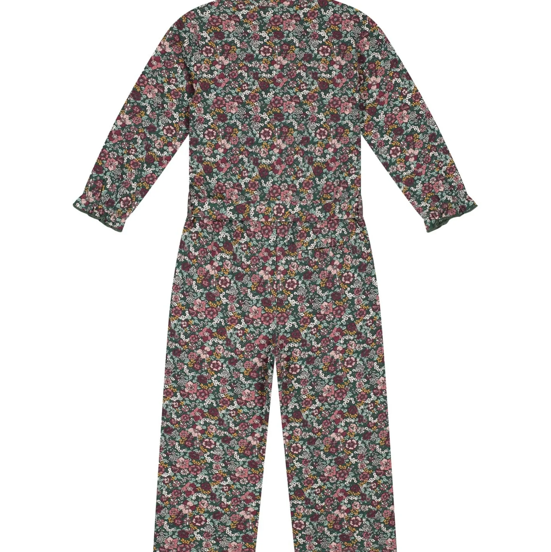 Broeken & Leggings|Broeken & Leggings*Prénatal peuter jumpsuit lange mouwen bloemen multi Dark Bottle Green