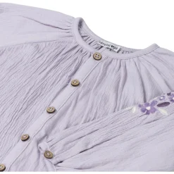 Jurken & Rokken|Jurken & Rokken*Prénatal peuter jurk lange mouwen bloemen paars Light Purple