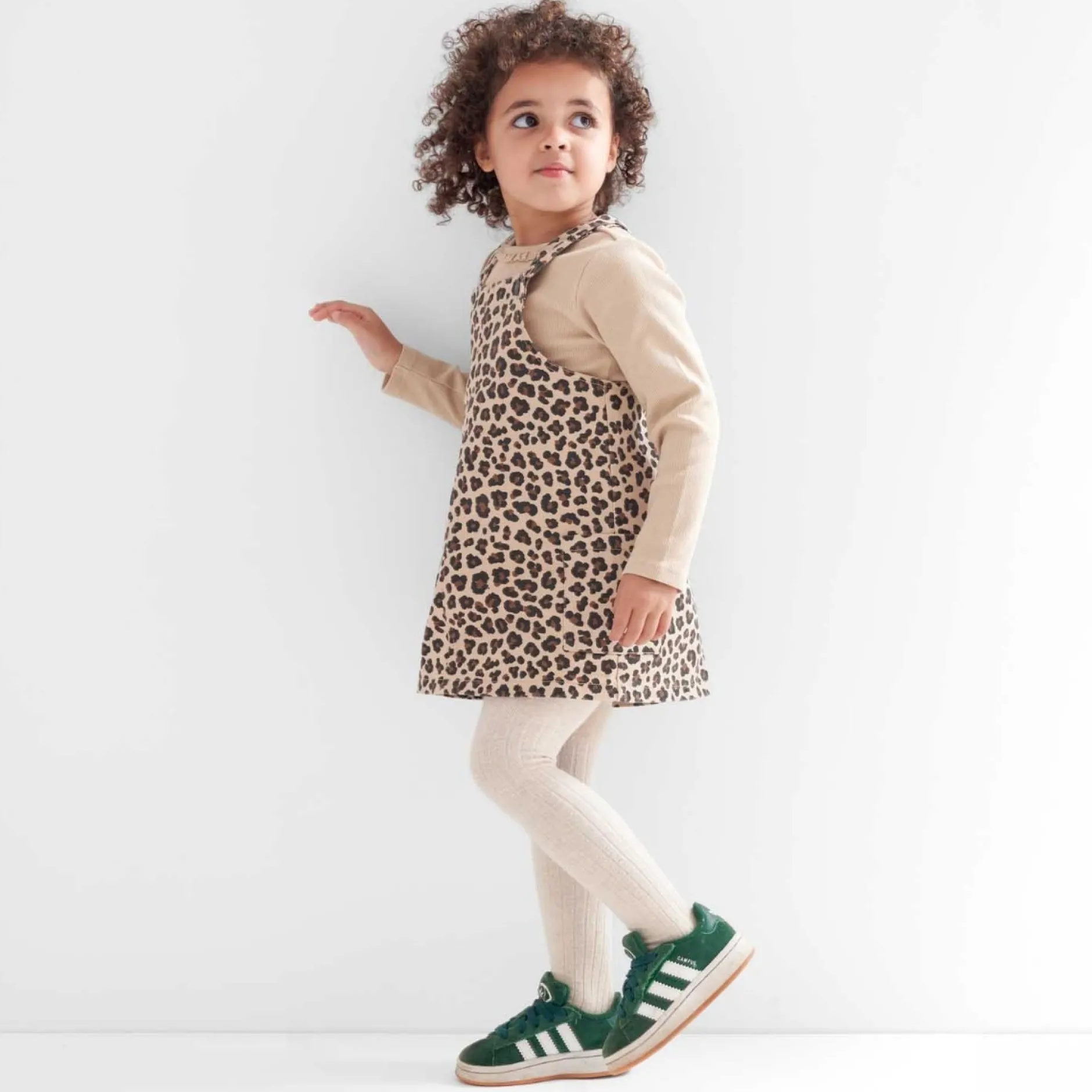 Shirts & Blouses|Jurken & Rokken*Prénatal peuter jurk panter, shirt & maillot Sandbrown