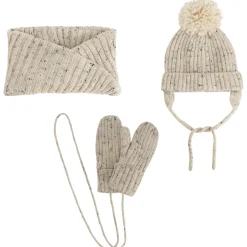 Accessoires|Accessoires*Prénatal peuter muts   beige Dark Linnen Wit