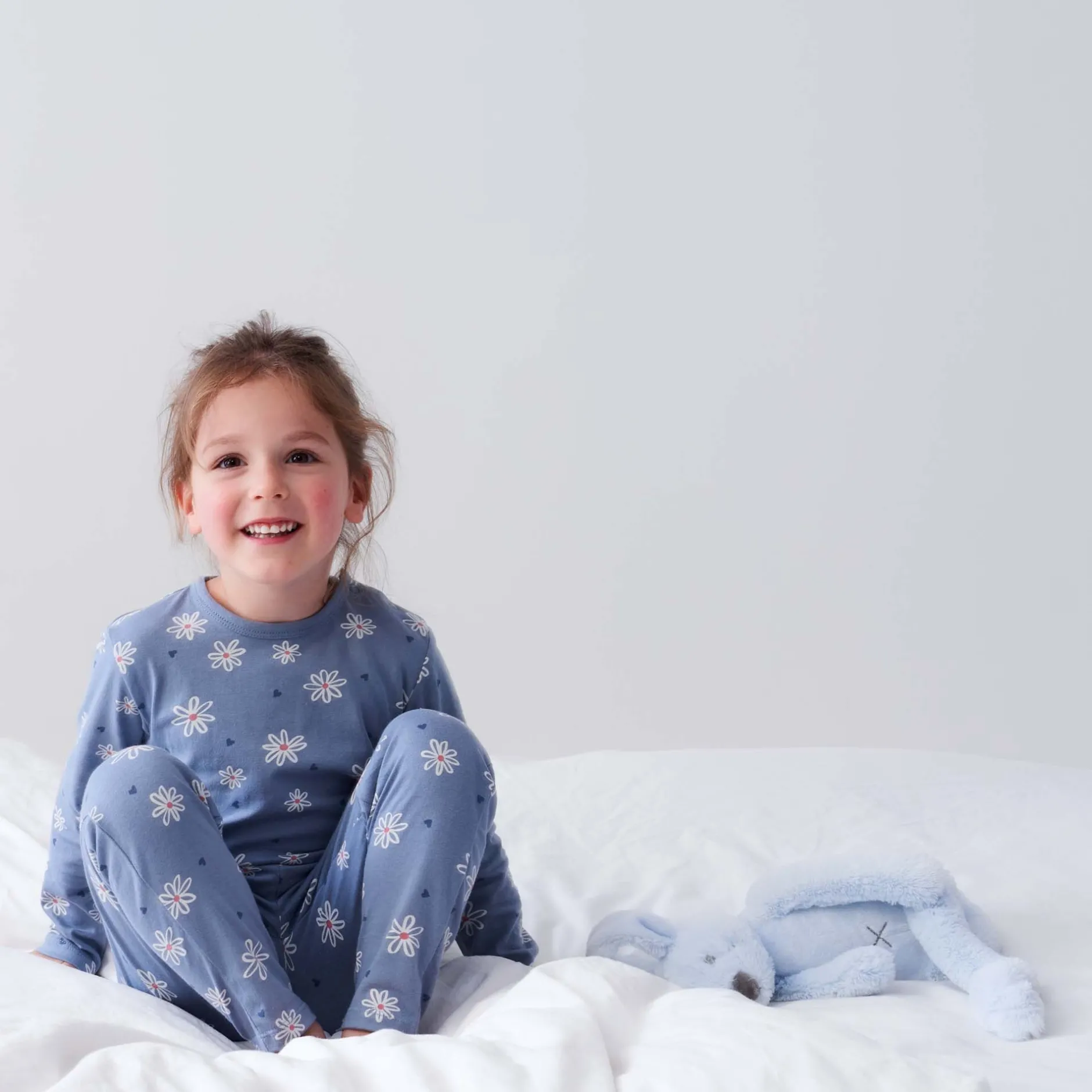 Pyjama's|Pyjama's*Prénatal peuter pyjama bloem blauw Blue