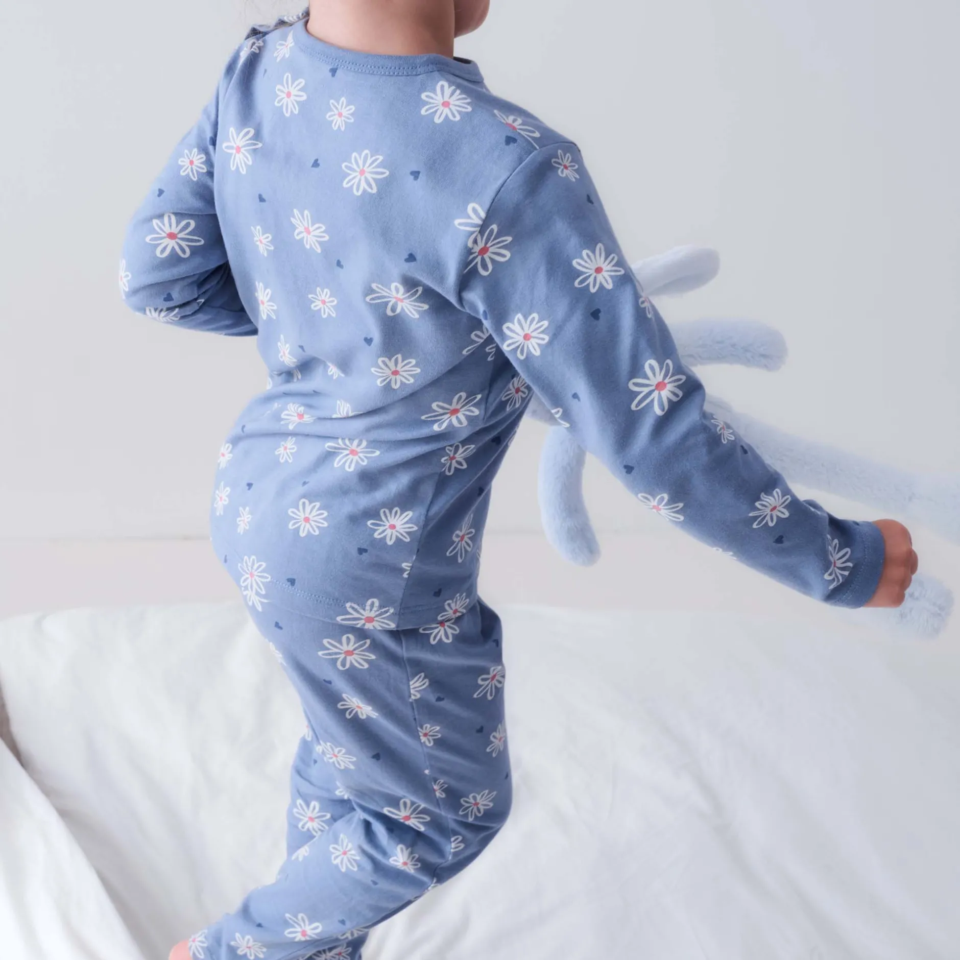 Pyjama's|Pyjama's*Prénatal peuter pyjama bloem blauw Blue