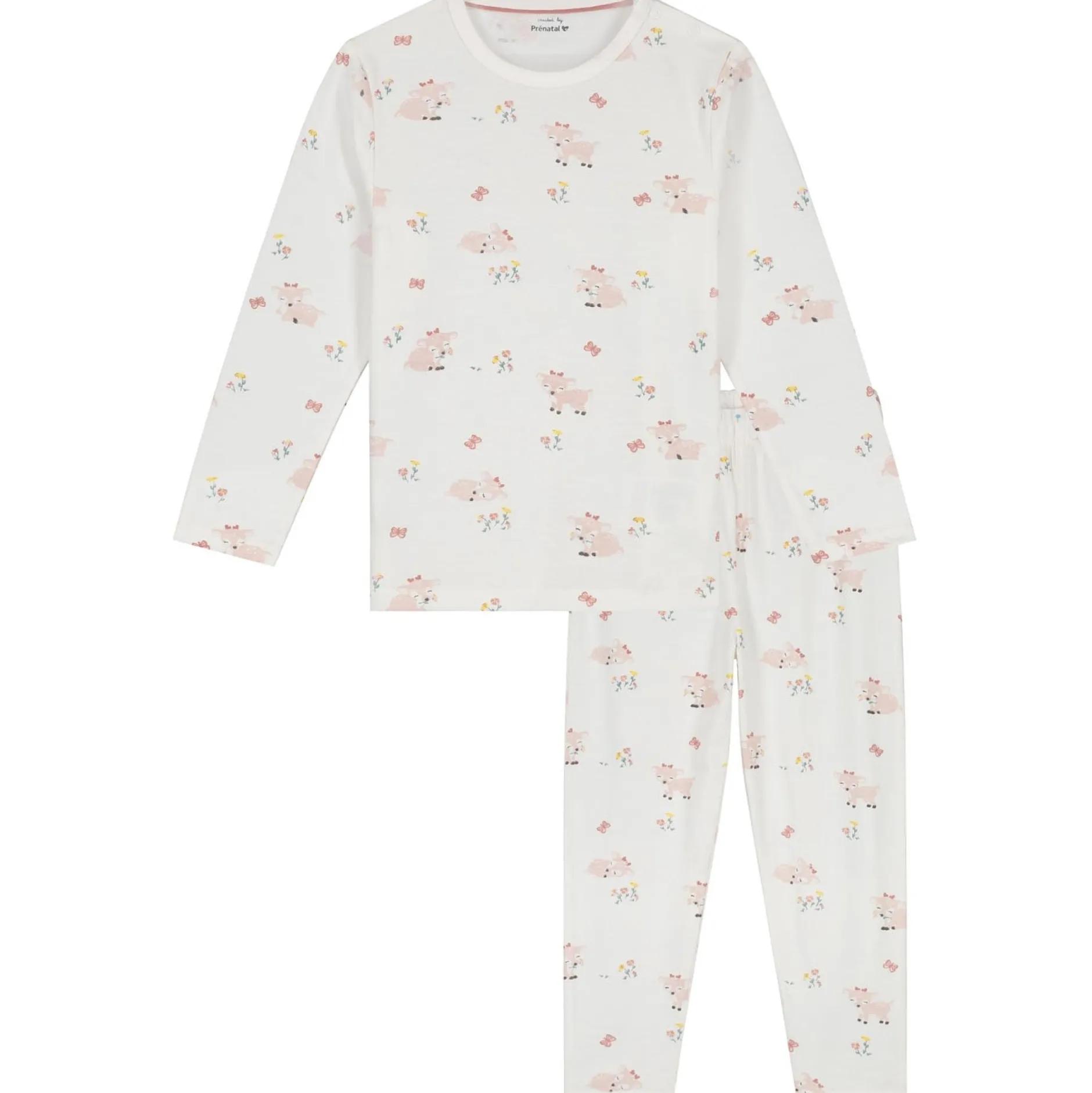 Pyjama's|Pyjama's*Prénatal peuter pyjama hert wit Ivory White
