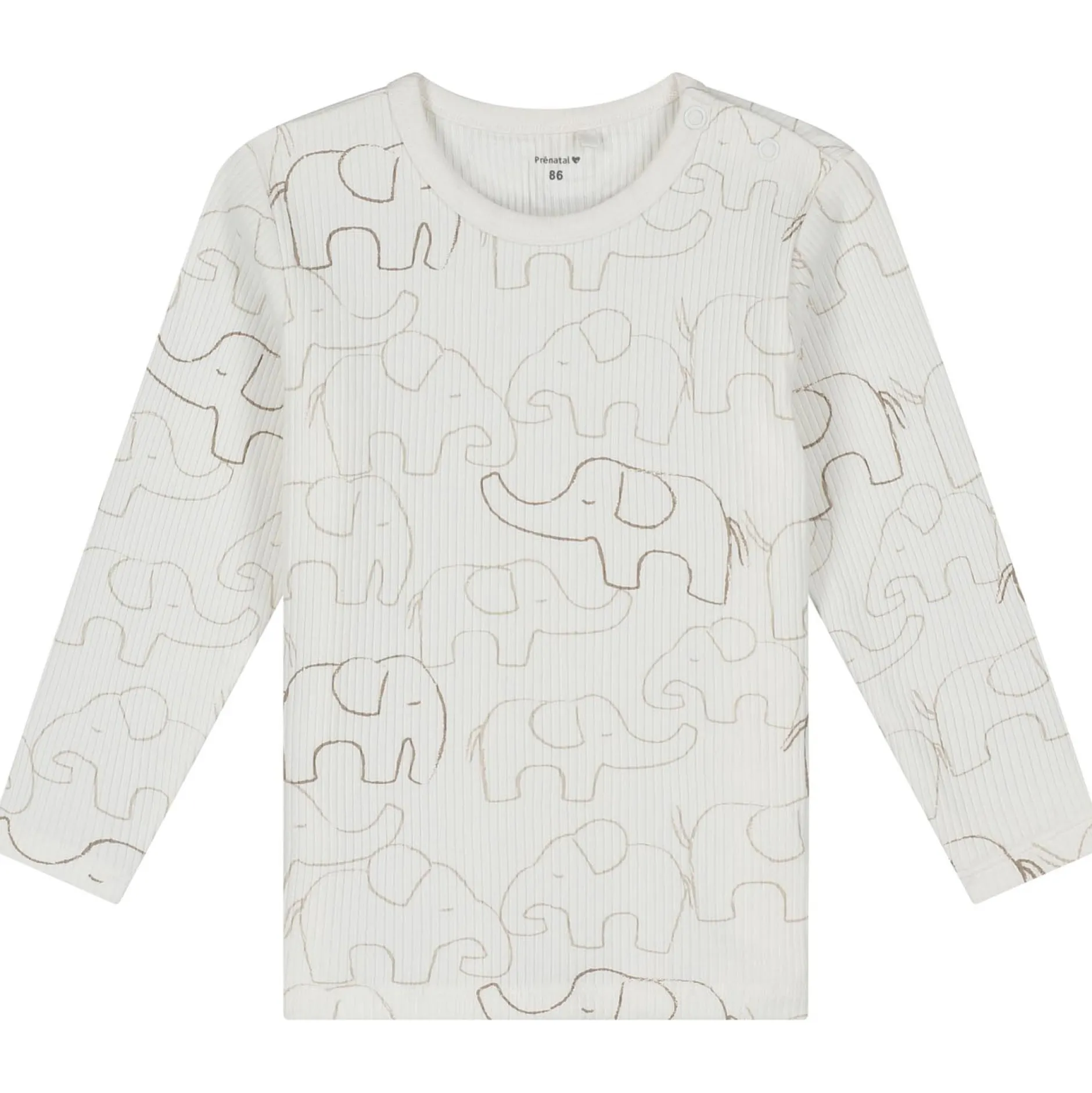 Boxen|Pyjama's*Prénatal peuter pyjama otis rib wit Ivory White