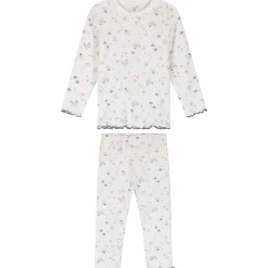 Pyjama's|Pyjama's*Prénatal peuter pyjama romantische rib wit Ivory White