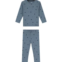 Pyjama's|Pyjama's*Prénatal peuter pyjama ruimte rib multi Steel Blue
