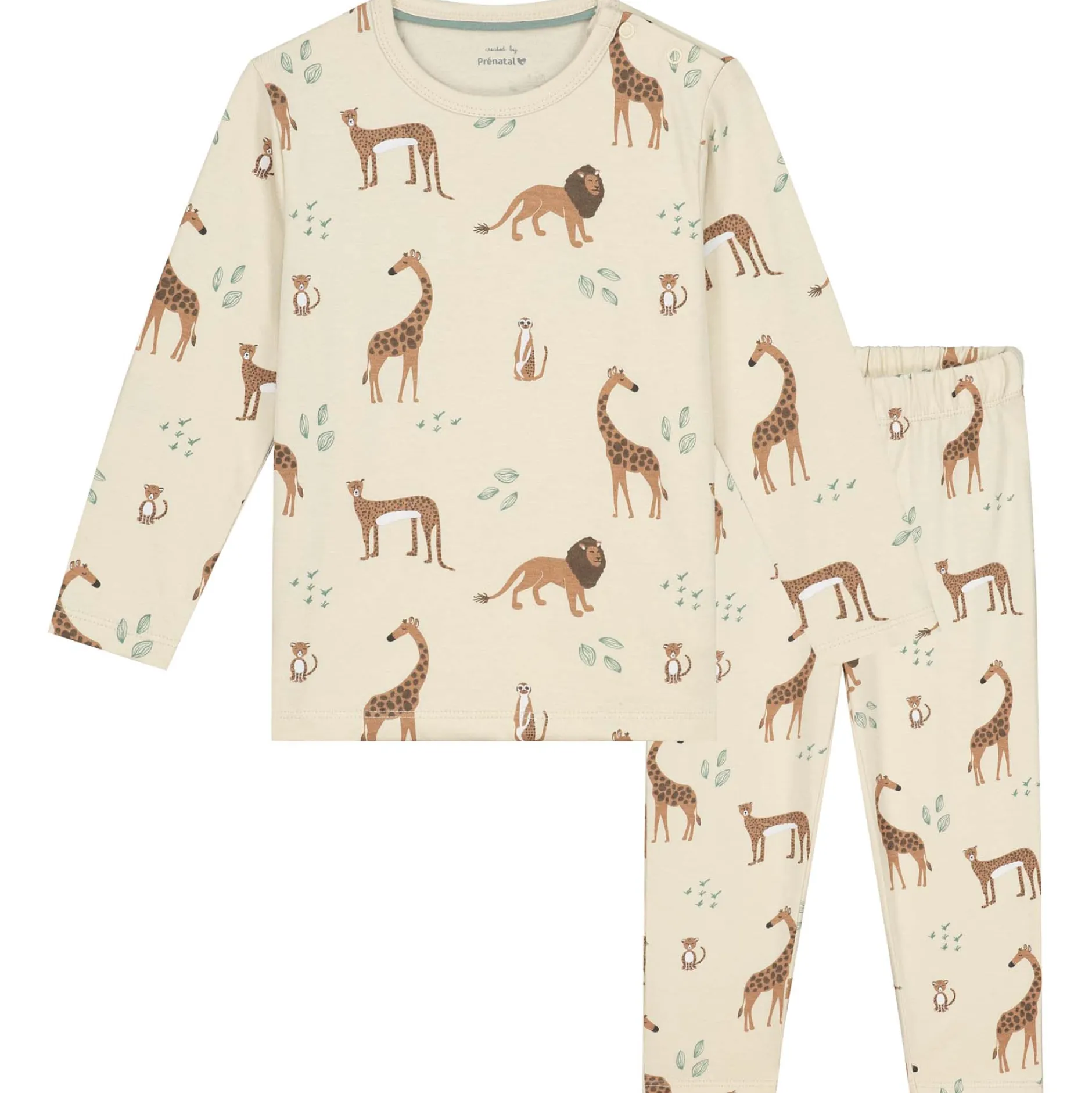 Pyjama's|Pyjama's*Prénatal peuter pyjama Savanne beige Dark Ecru