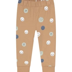 Pyjama's|Pyjama's*Prénatal peuter pyjama smiley bruin Dark Sand Brown