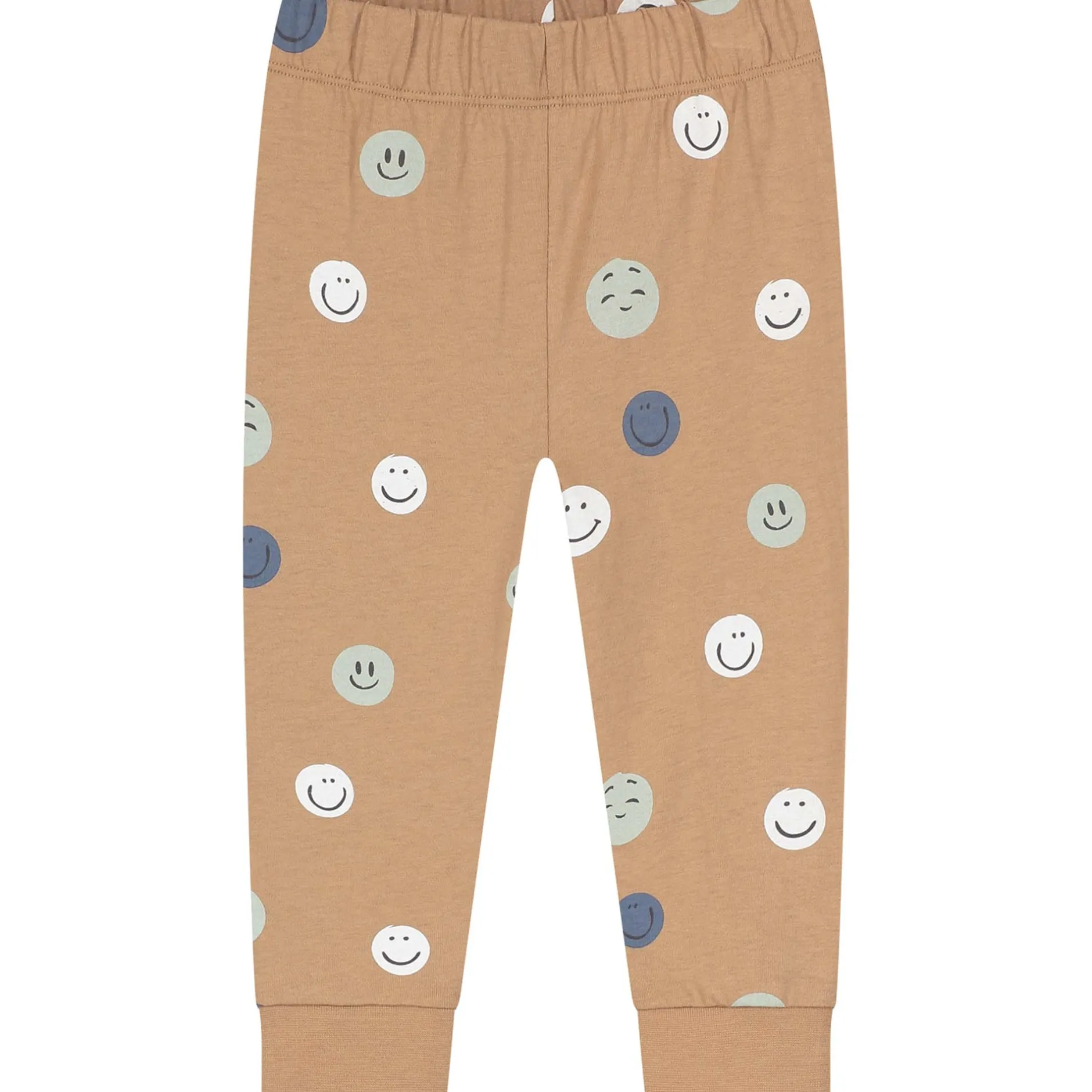 Pyjama's|Pyjama's*Prénatal peuter pyjama smiley bruin Dark Sand Brown