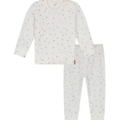 Pyjama's|Pyjama's*Prénatal peuter pyjama velvet hart wit Ivory White