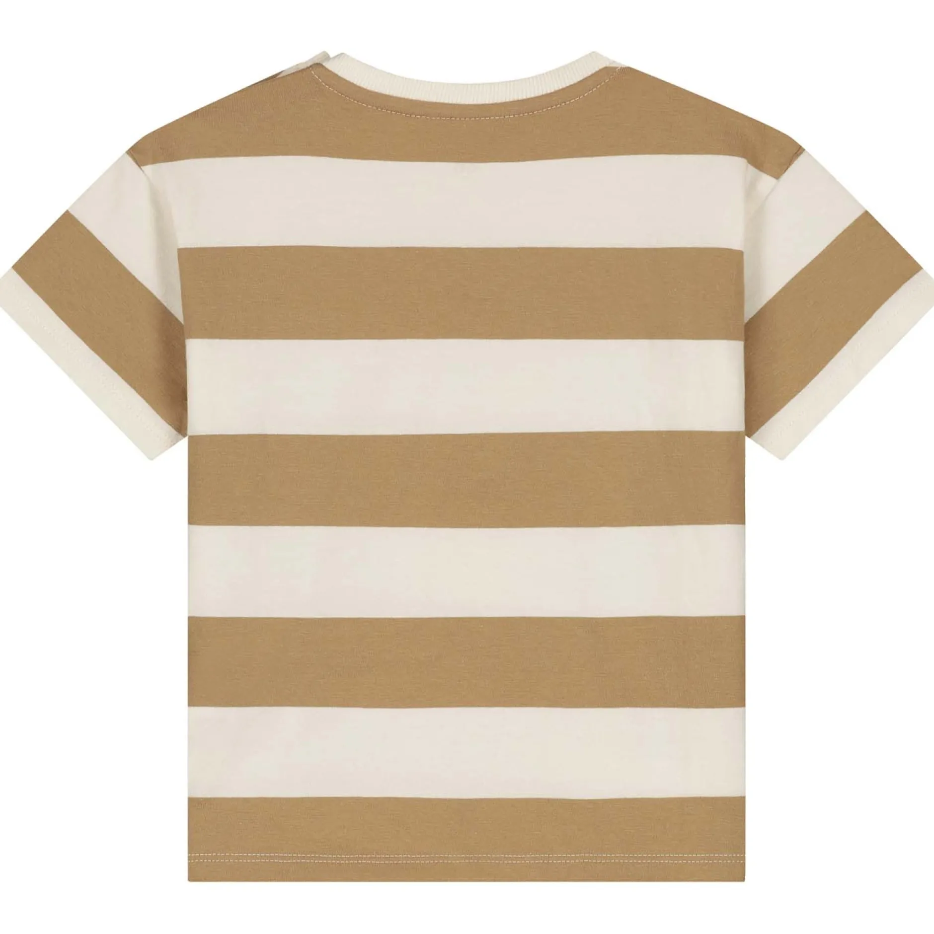 Shirts & Blouses|Shirts & Blouses*Prénatal peuter shirt korte mouwen strepen bruin Dark Yellow Brown
