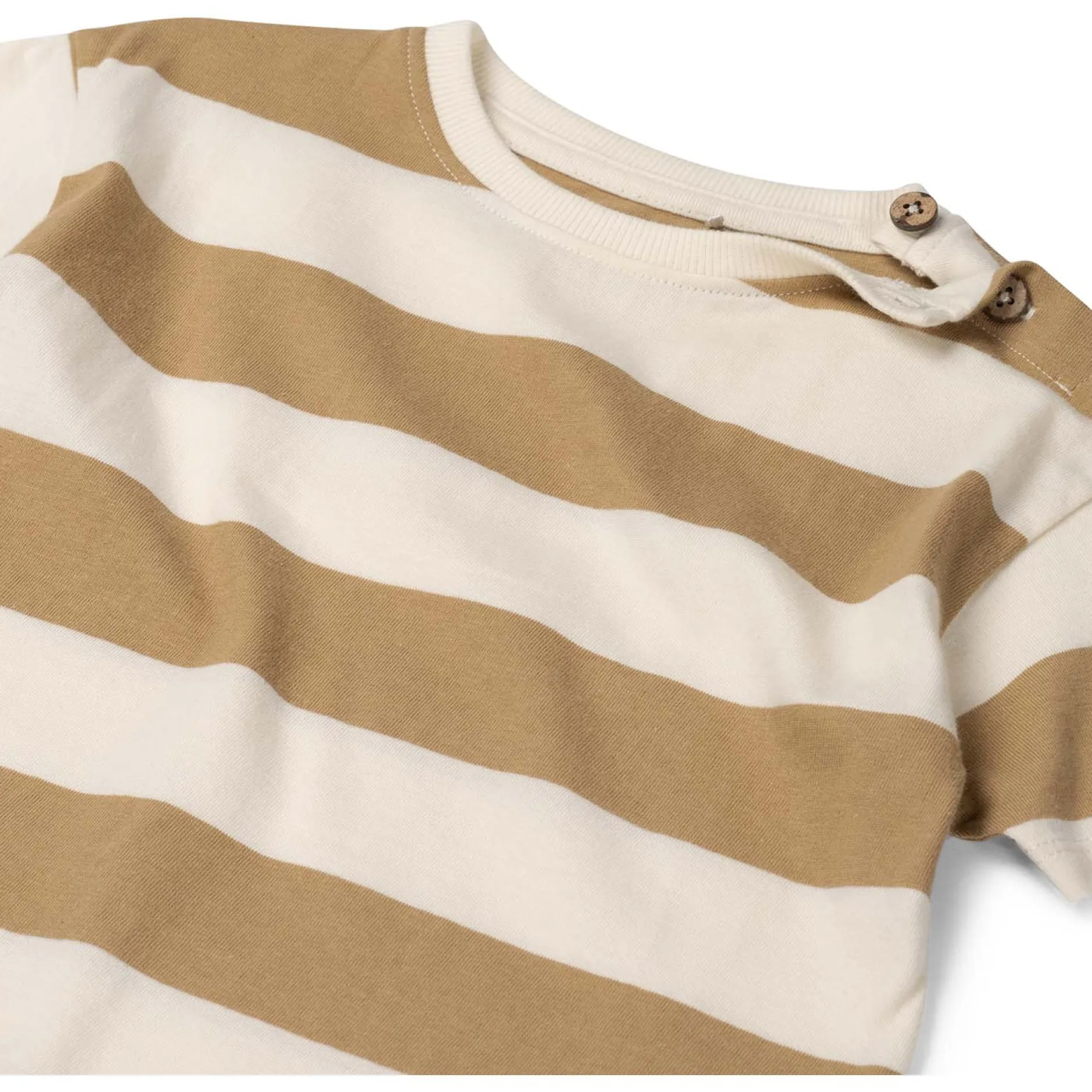 Shirts & Blouses|Shirts & Blouses*Prénatal peuter shirt korte mouwen strepen bruin Dark Yellow Brown
