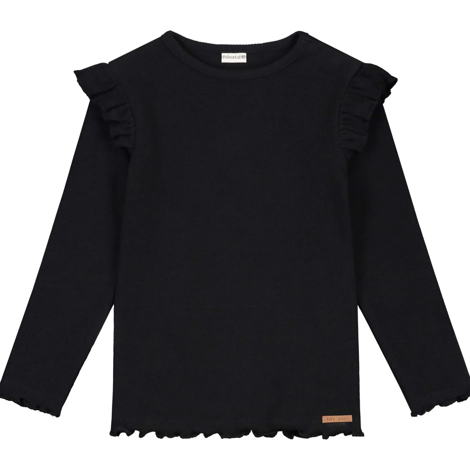 Shirts & Blouses|Shirts & Blouses*Prénatal peuter shirt lange mouwen effen zwart Night Black