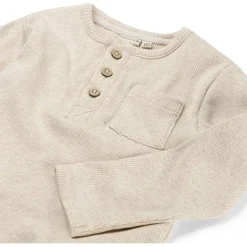 Shirts & Blouses|Shirts & Blouses*Prénatal peuter shirt lange mouwen effen bruin Soft Brown Melange
