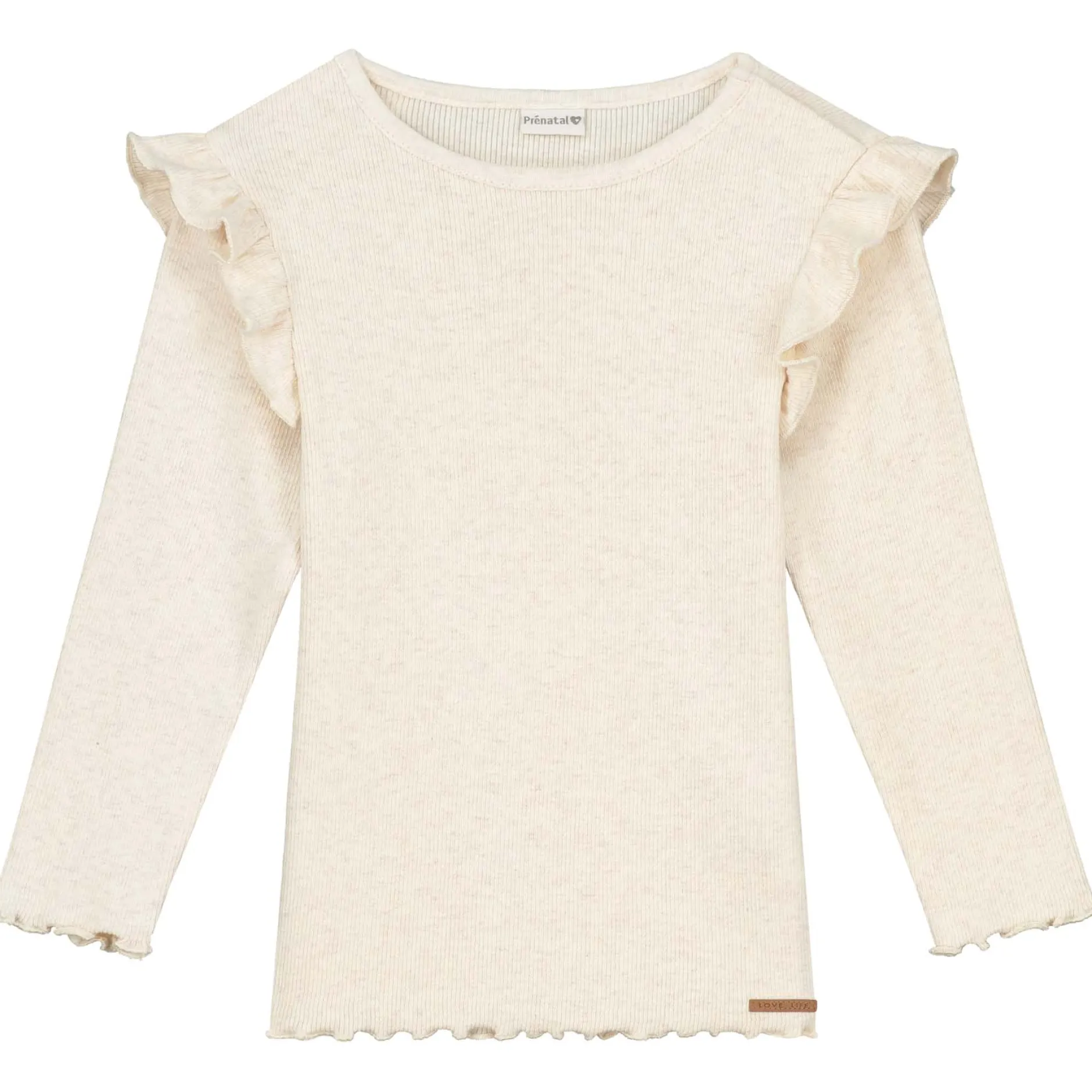 Shirts & Blouses|Shirts & Blouses*Prénatal peuter shirt lange mouwen effen beige Light Brown Melange