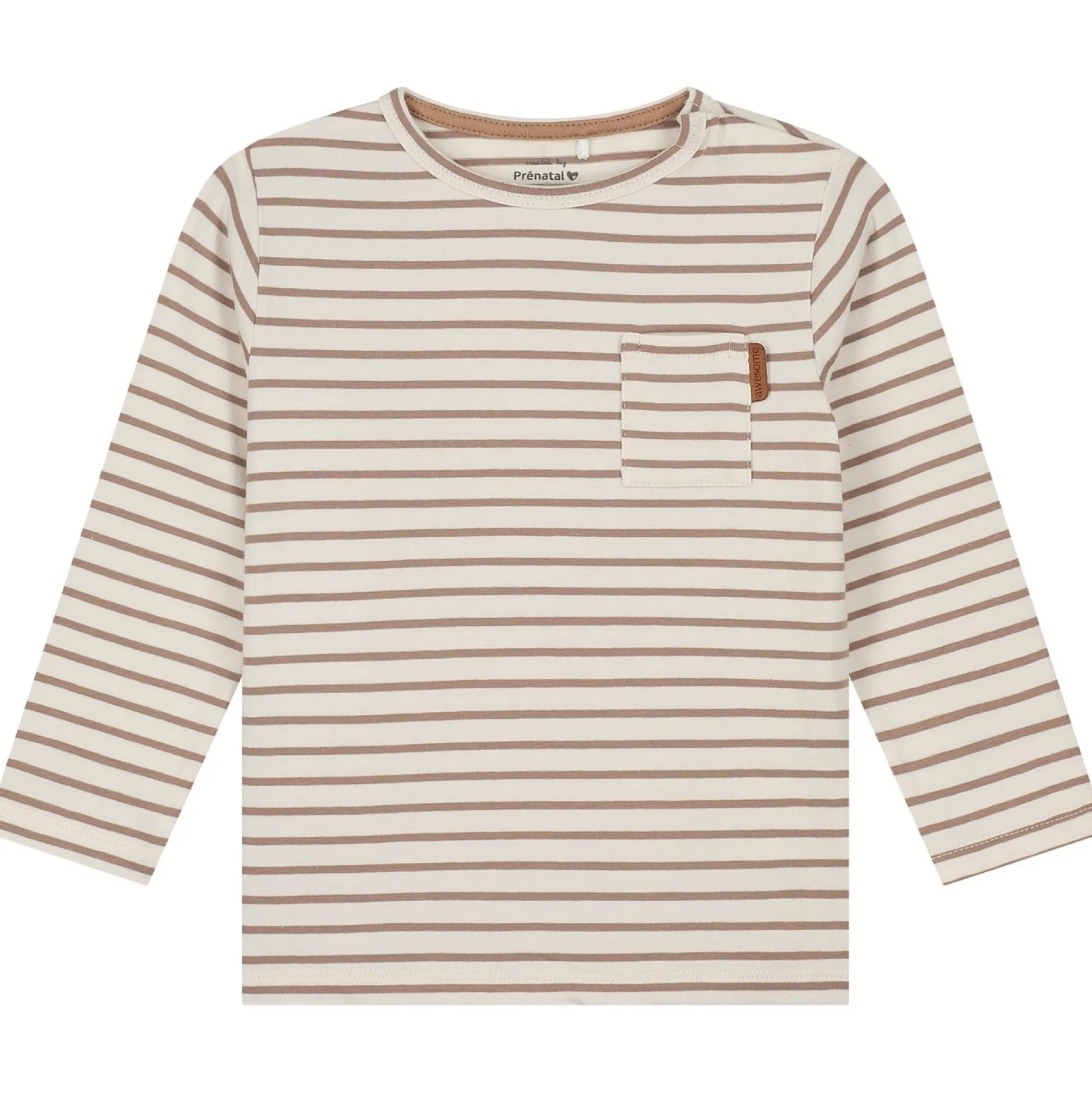 Shirts & Blouses|Shirts & Blouses*Prénatal peuter shirt lange mouwen strepen bruin Light Mud Brown