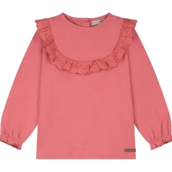 Shirts & Blouses|Shirts & Blouses*Prénatal peuter shirt lange mouwen effen roze Dark Coral Red