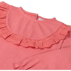 Shirts & Blouses|Shirts & Blouses*Prénatal peuter shirt lange mouwen effen roze Dark Coral Red