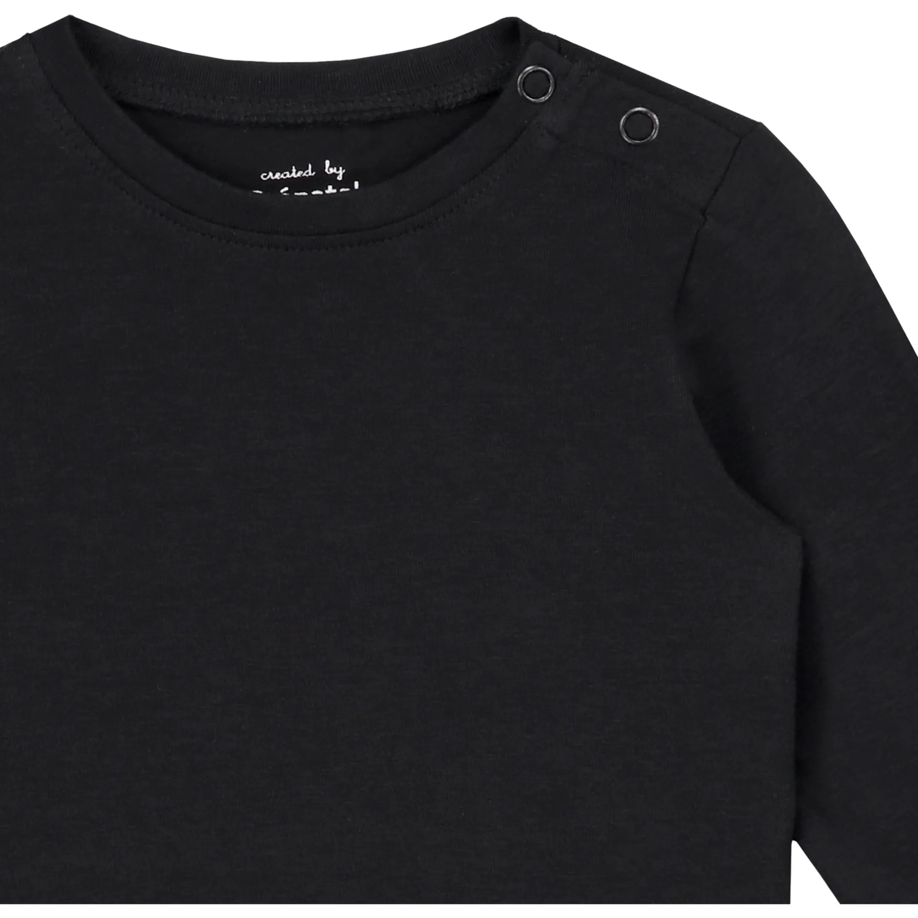Shirts & Blouses|Shirts & Blouses*Prénatal peuter shirt lange mouwen effen zwart Black