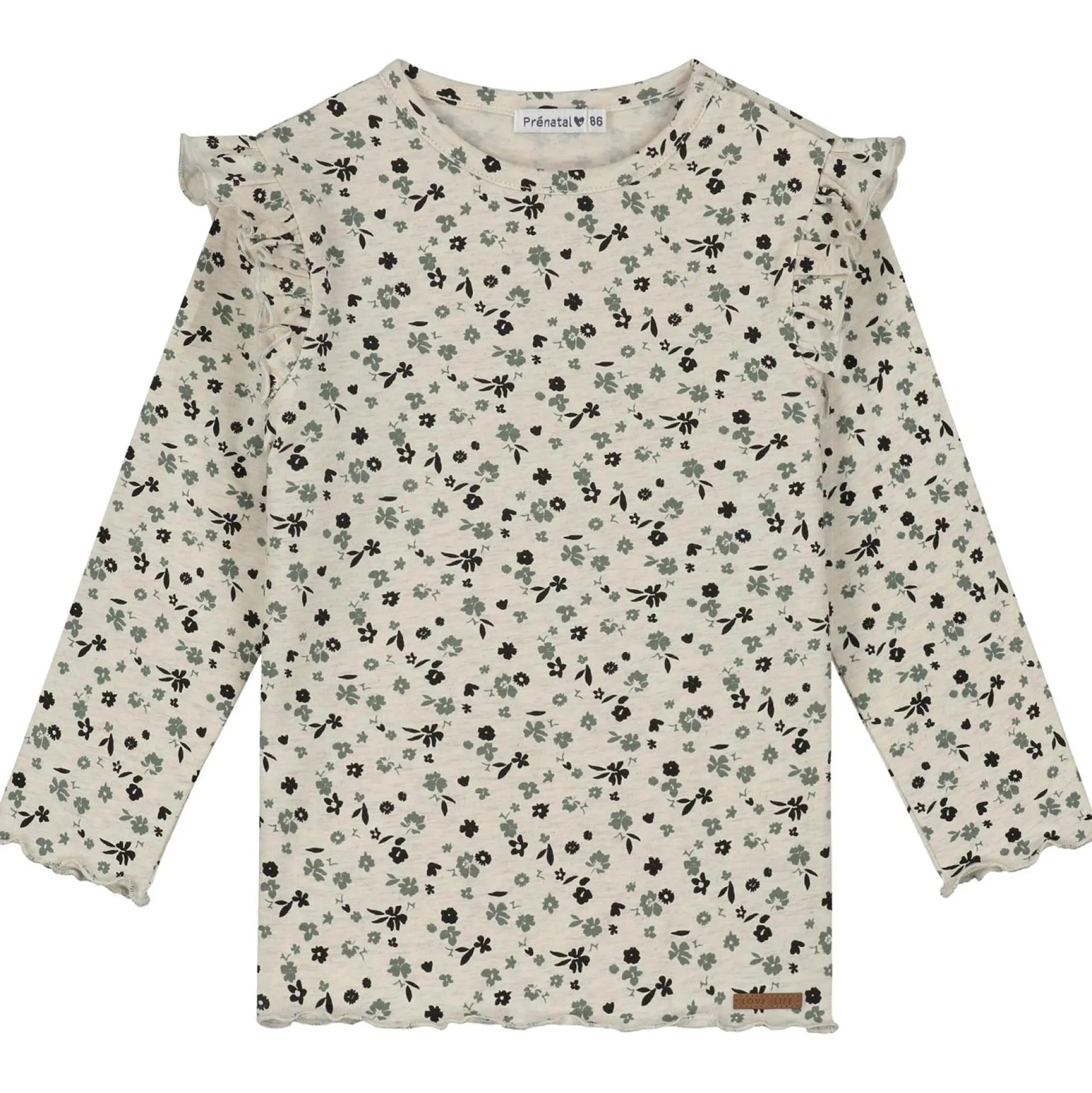 Shirts & Blouses|Shirts & Blouses*Prénatal peuter shirt lange mouwen all over print multi Light Brown Melange