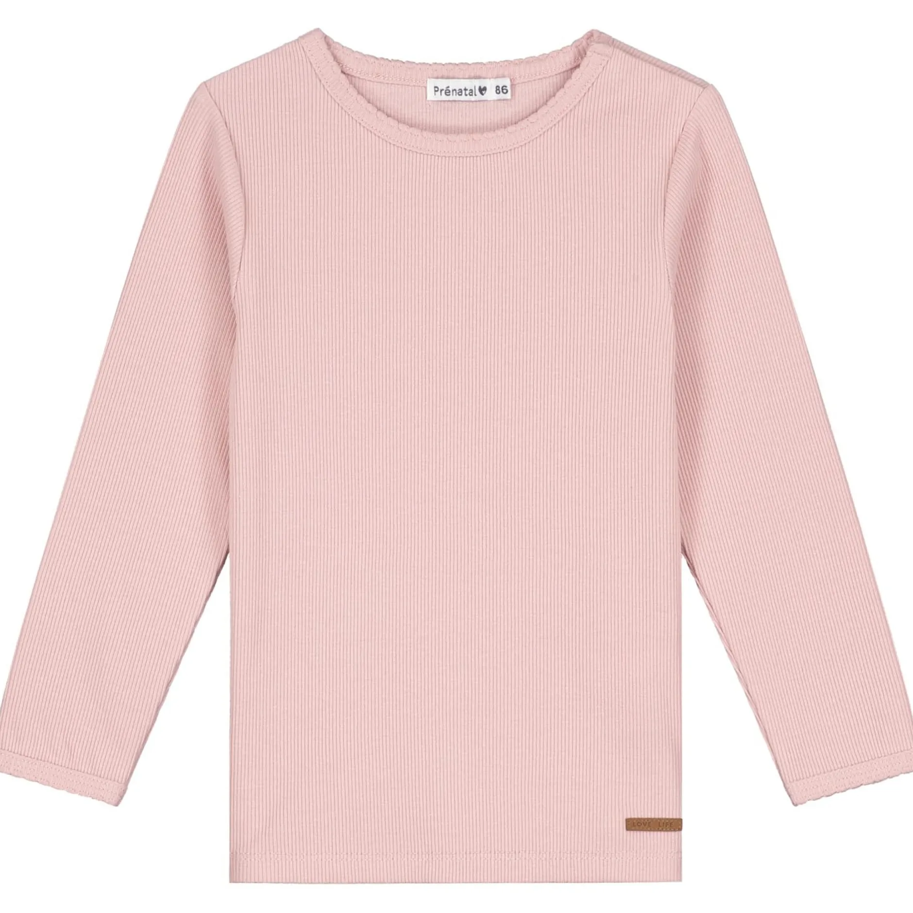 Shirts & Blouses|Shirts & Blouses*Prénatal peuter shirt lange mouwen effen roze Soft Pink