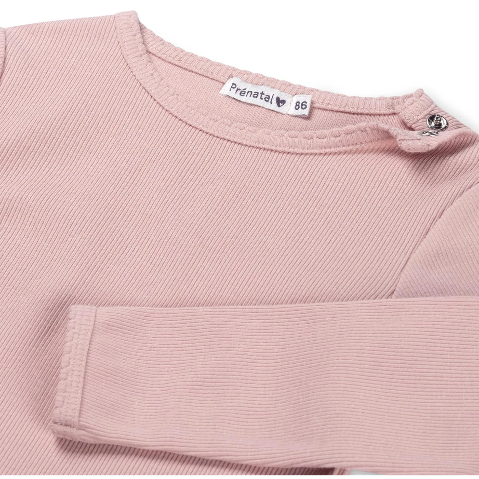 Shirts & Blouses|Shirts & Blouses*Prénatal peuter shirt lange mouwen effen roze Soft Pink