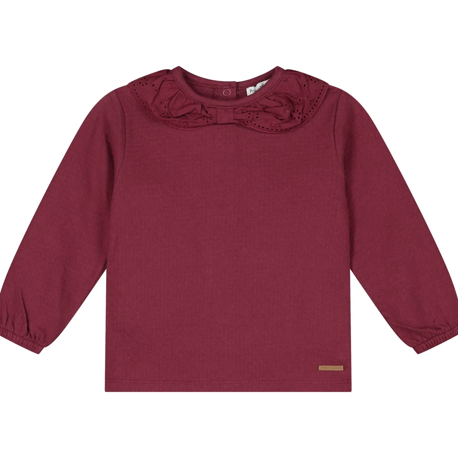 Shirts & Blouses|Shirts & Blouses*Prénatal peuter shirt lange mouwen effen rood Dark Wine Red
