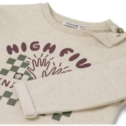 Shirts & Blouses|Shirts & Blouses*Prénatal peuter shirt lange mouwen printopdruk beige Soft Beige Melange