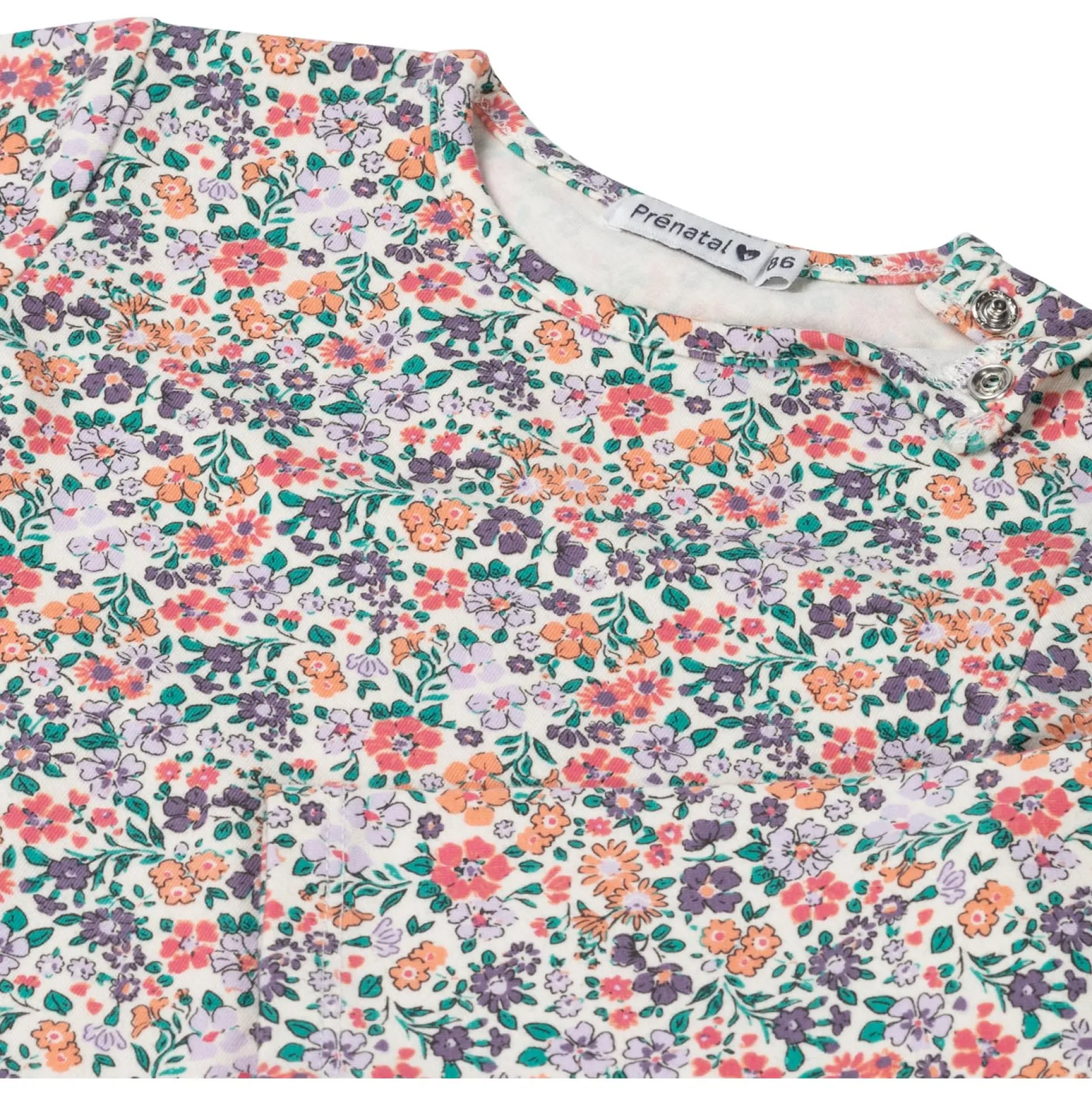 Shirts & Blouses|Shirts & Blouses*Prénatal peuter shirt lange mouwen bloemen multi Dark Off-White